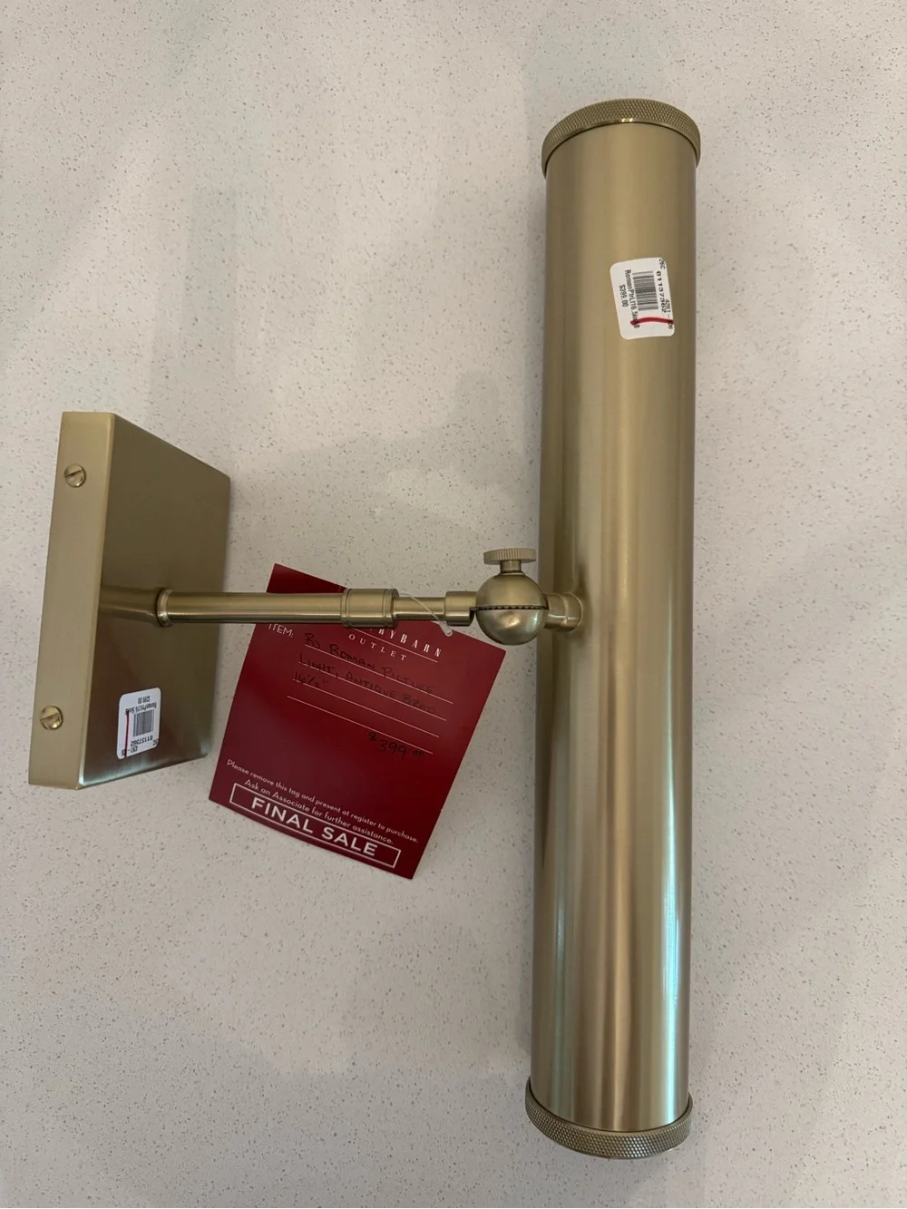 Pottery Barn Brass Picture Light